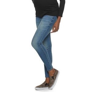 A:Glow Maternity Full Panel Jeggings Light Blue 16L